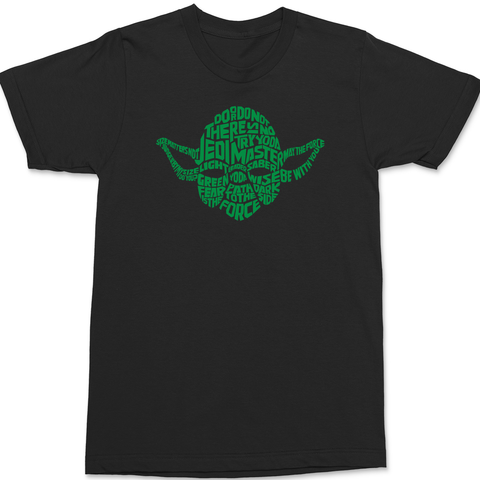 Yoda Typography T-Shirt BLACK