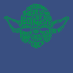Yoda Typography T-Shirt BLUE