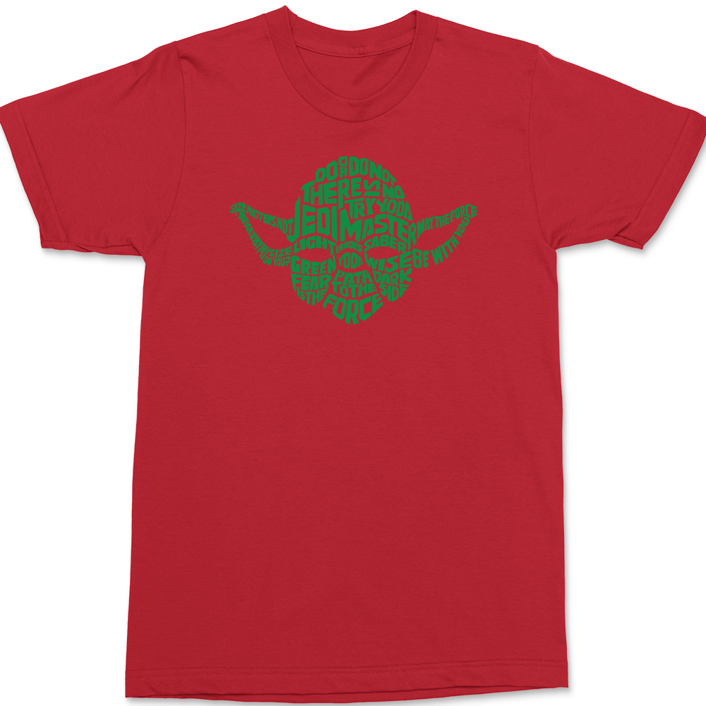 Yoda Typography T-Shirt RED
