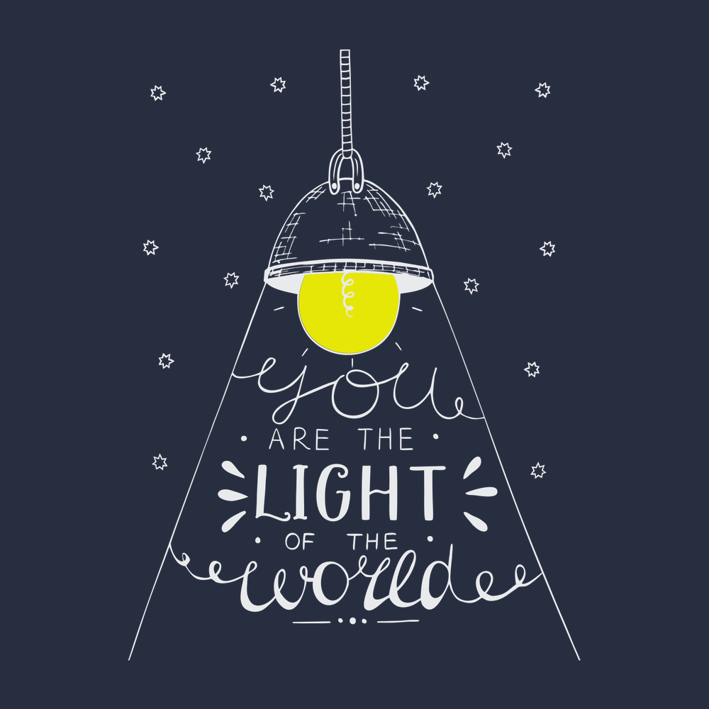 You Are The Light of The World T-Shirt Navy