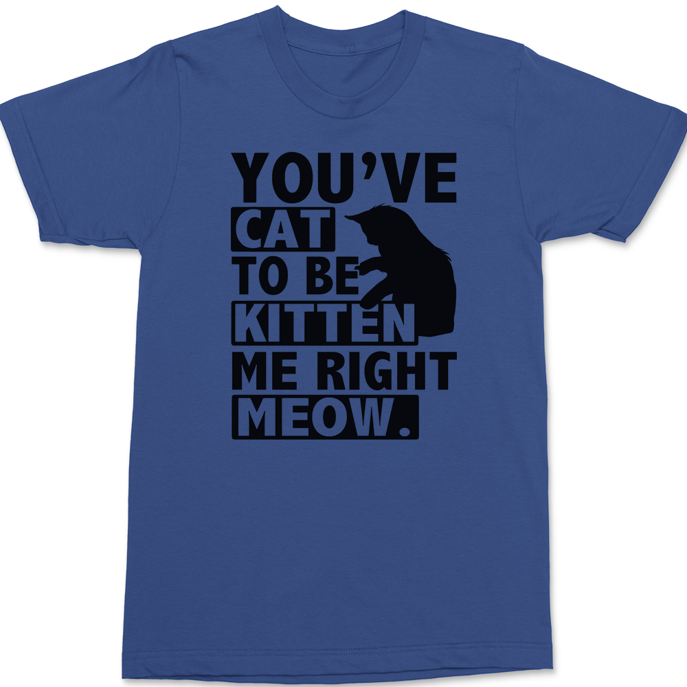 You've Cat To Be Kitten Me Right Meow T-Shirt BLUE