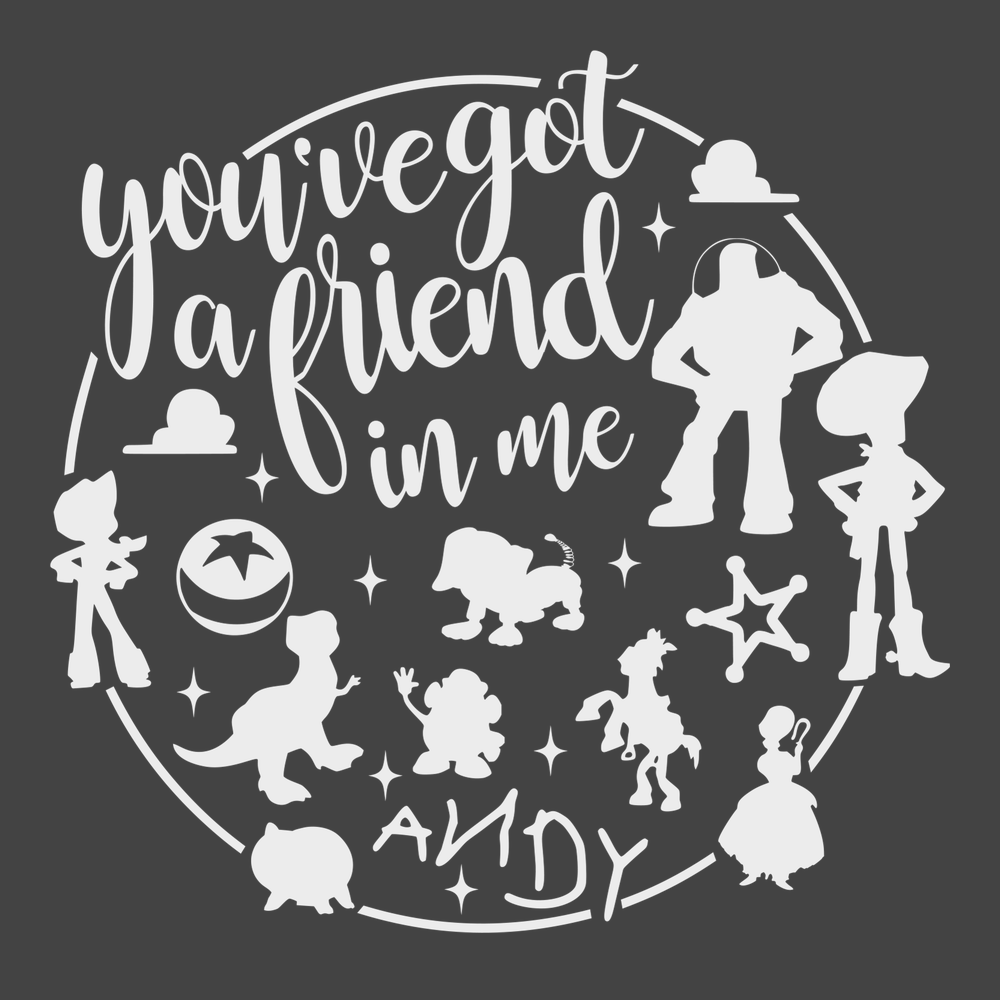 You've Got A Friend In Me T-Shirt CHARCOAL