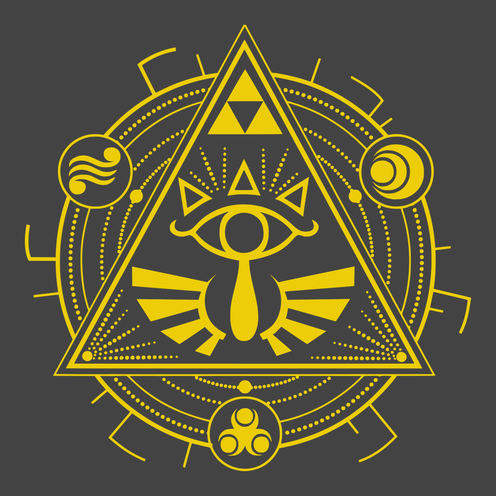 Zelda Mandala T-Shirt CHARCOAL