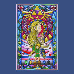 Zelda Stained Glass T-Shirt BLUE