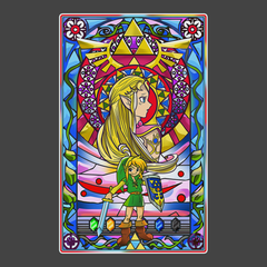 Zelda Stained Glass T-Shirt CHARCOAL