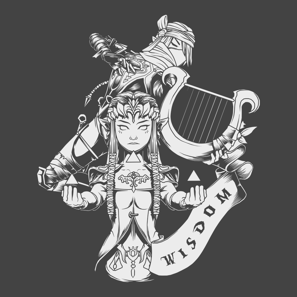 Zelda Wisdom T-Shirt CHARCOAL