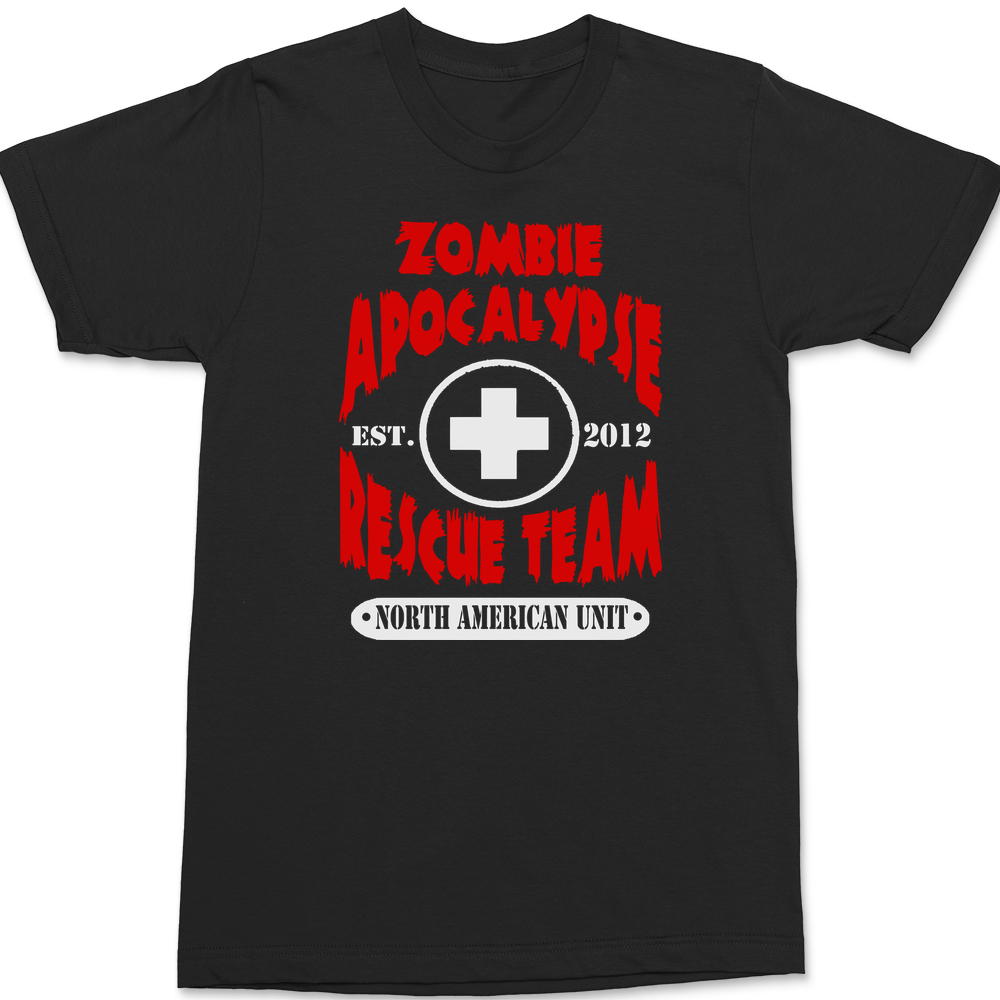 Zombie Apocalypse Rescue Team T-Shirt BLACK