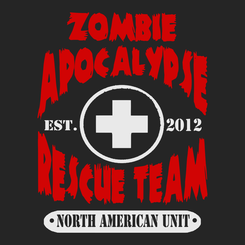 Zombie Apocalypse Rescue Team T-Shirt BLACK