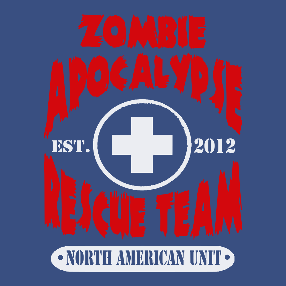 Zombie Apocalypse Rescue Team T-Shirt BLUE