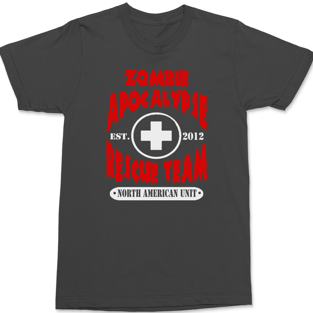 Zombie Apocalypse Rescue Team T-Shirt CHARCOAL
