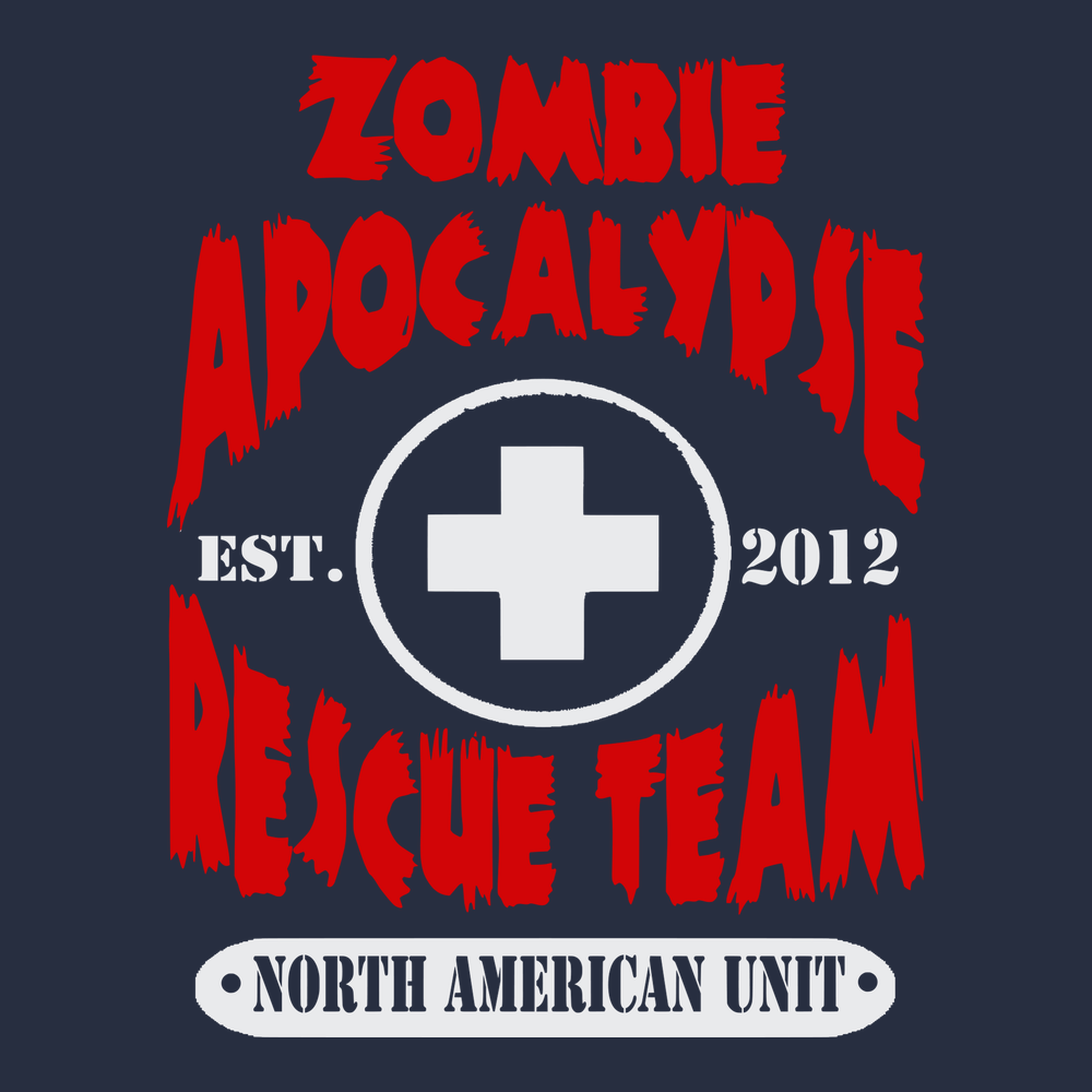Zombie Apocalypse Rescue Team T-Shirt NAVY