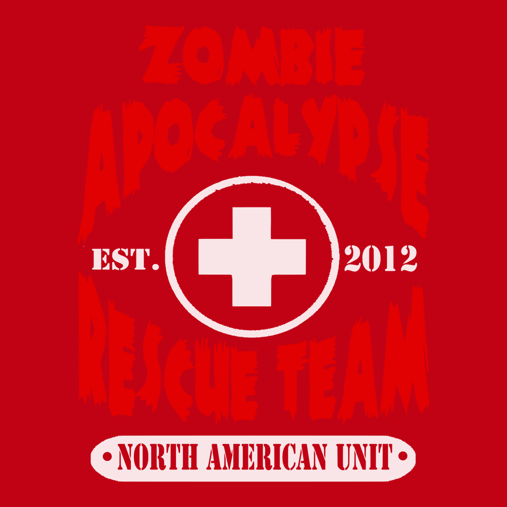 Zombie Apocalypse Rescue Team T-Shirt RED