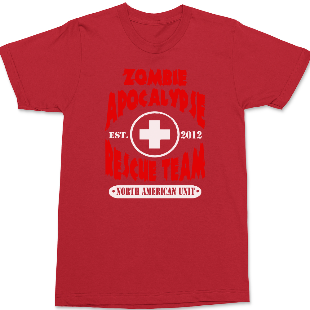 Zombie Apocalypse Rescue Team T-Shirt RED