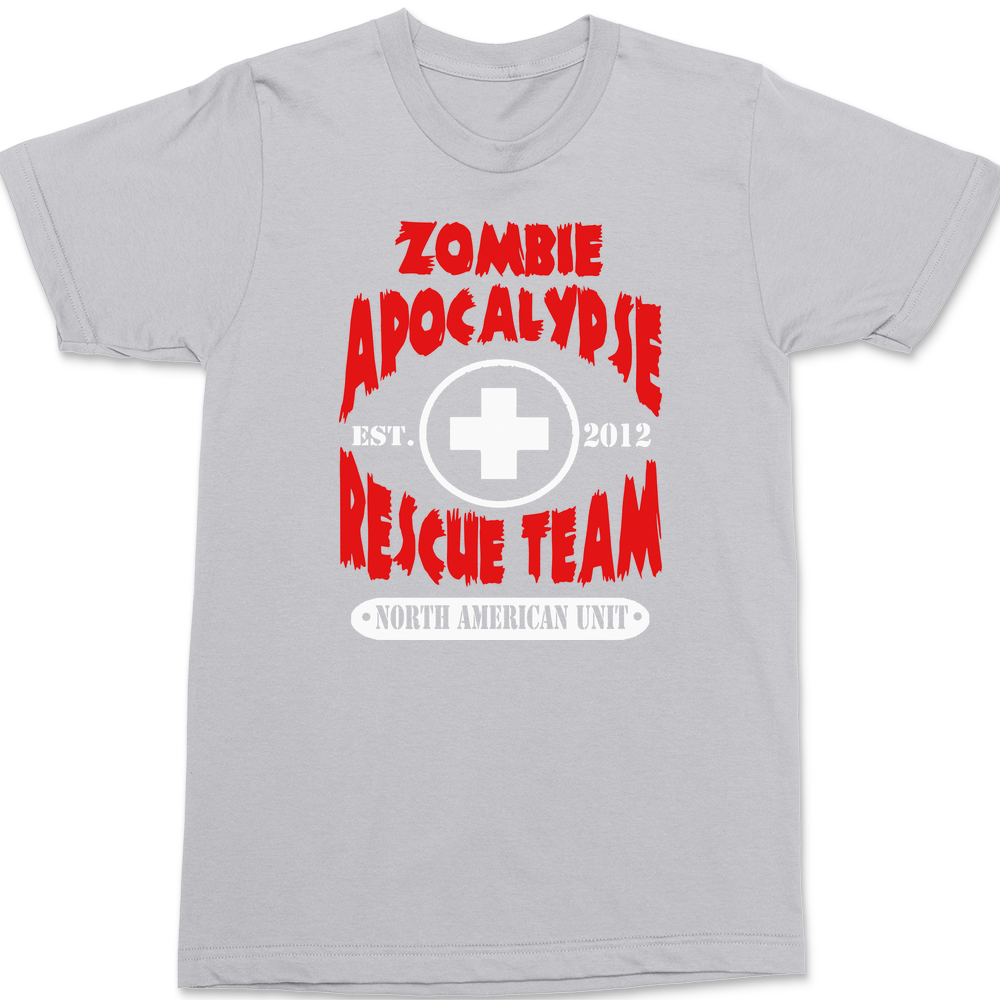 Zombie Apocalypse Rescue Team T-Shirt SILVER