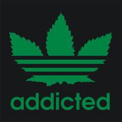 Addicted Marijuana 420 T-Shirt - Textual Tees