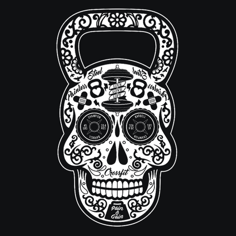 Barbell Skull T-Shirt - Textual Tees