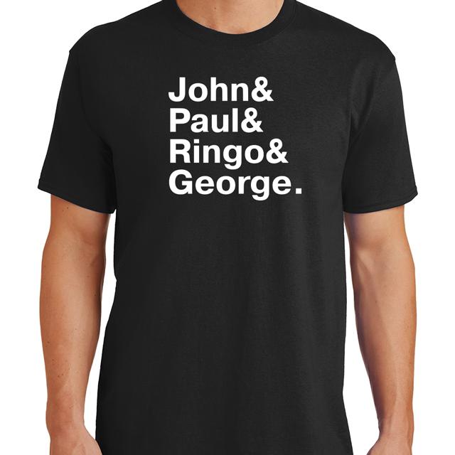 Beatles Names T-shirt Tees Funny - Names - T-shirt - Text - The Names ...