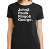 Beatles Names T-Shirt - Textual Tees