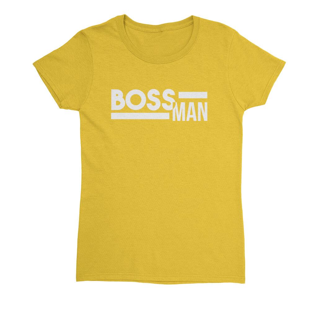 Boss Man Womens T-Shirt - Textual Tees