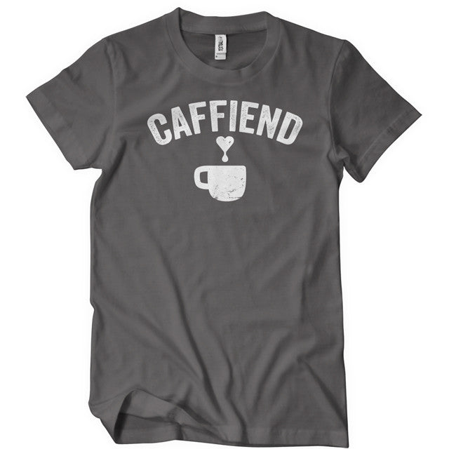 Caffiend T-shirt Tees Coffee - Front Page - Funny - Graphic - New ...