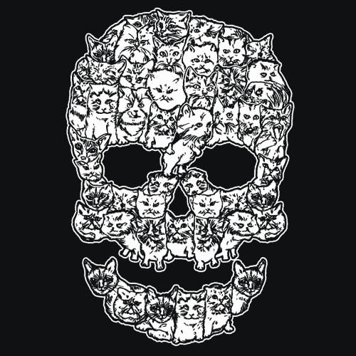 Cat Skull T-Shirt - Textual Tees