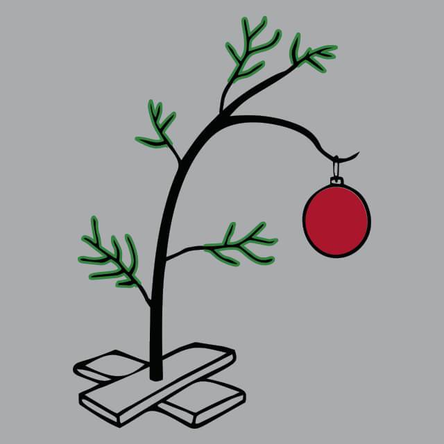Charlie Brown Christmas Tree Kids T-Shirt - Textual Tees