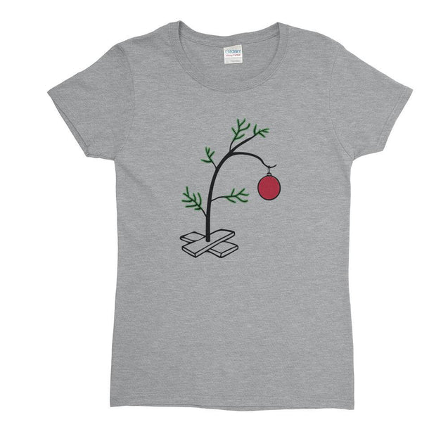 Charlie Brown Christmas Tree Womens T-Shirt - Textual Tees