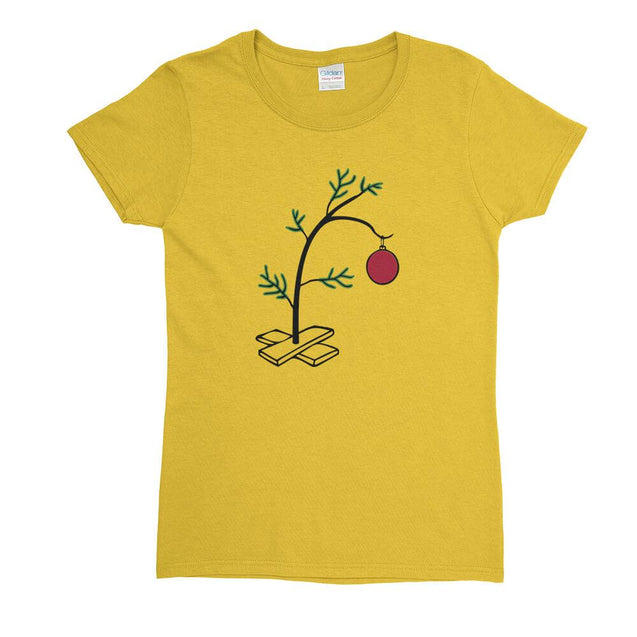 Charlie Brown Christmas Tree Womens T-Shirt - Textual Tees