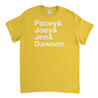 Dawsons Creek Names Mens T-Shirt - Textual Tees