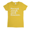 Dawsons Creek Names Womens T-Shirt - Textual Tees