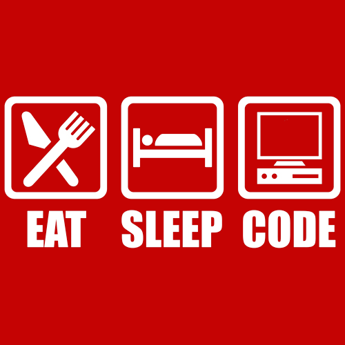 Eat Sleep Code T-shirt Tees Front Page - Funny - Gaming - Geek Nerd ...