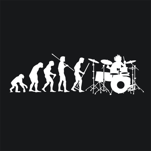 The Evolution Of a Drummer Music T-Shirt - Textual Tees