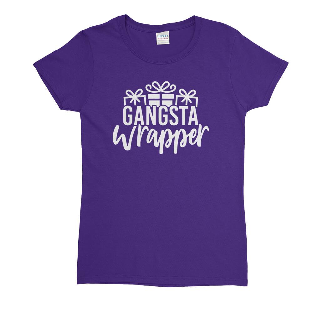 Gangsta Wrapper Womens T-Shirt - Textual Tees
