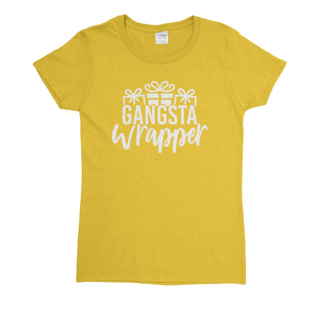 Gangsta Wrapper Womens T-Shirt - Textual Tees