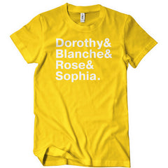 Golden Girls Names T-shirt Tees Front Page - Funny - Names - t - T ...