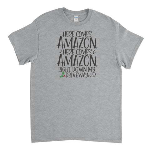 Here Comes Amazon Mens T-Shirt - Textual Tees
