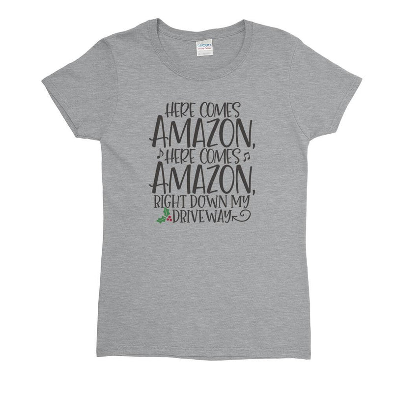Here Comes Amazon Womens T-Shirt - Textual Tees