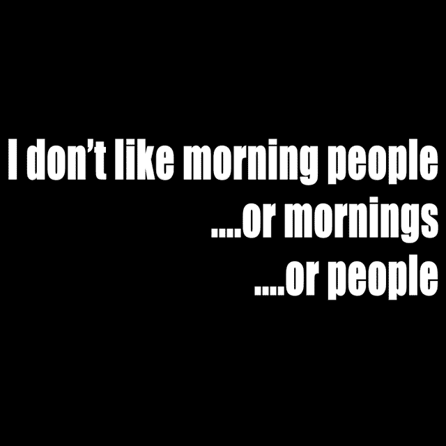 I Don't Like Morning People T-Shirt - Textual Tees
