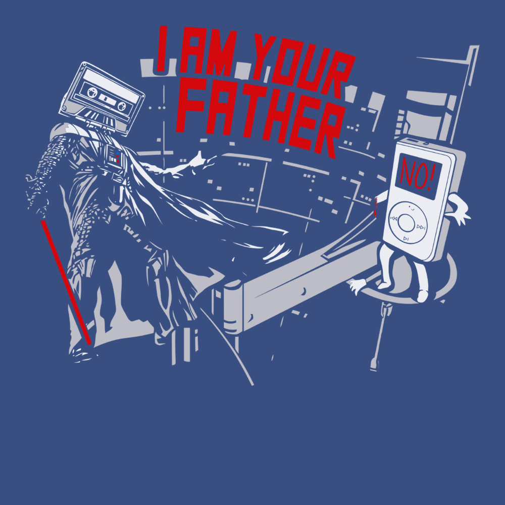 iPod I am Your Father T-Shirt BLUE