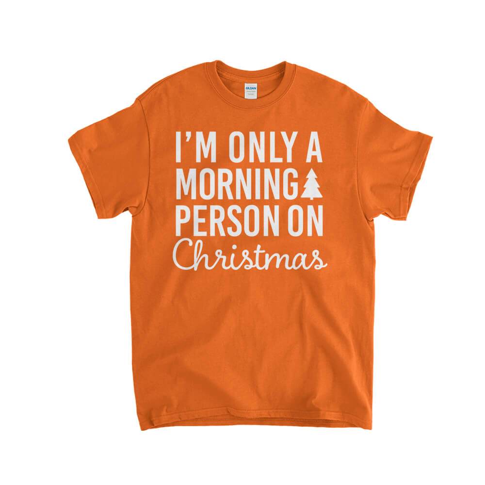 I'm Only a Morning Person On Christmas Kids T-Shirt - Textual Tees