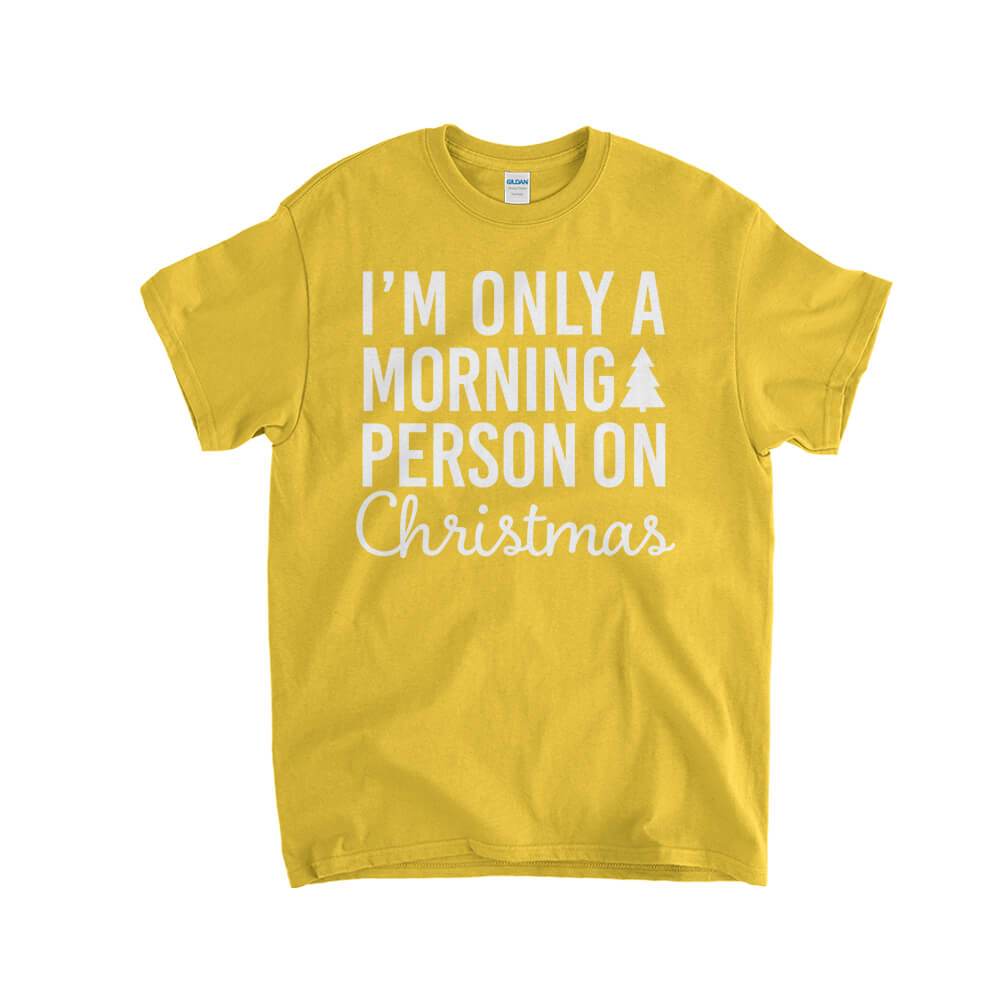 I'm Only a Morning Person On Christmas Kids T-Shirt - Textual Tees