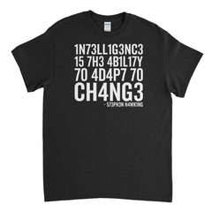 Intelligence Stephen Hawking Mens T-Shirt - Textual Tees