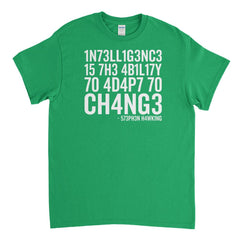 Intelligence Stephen Hawking Mens T-Shirt - Textual Tees