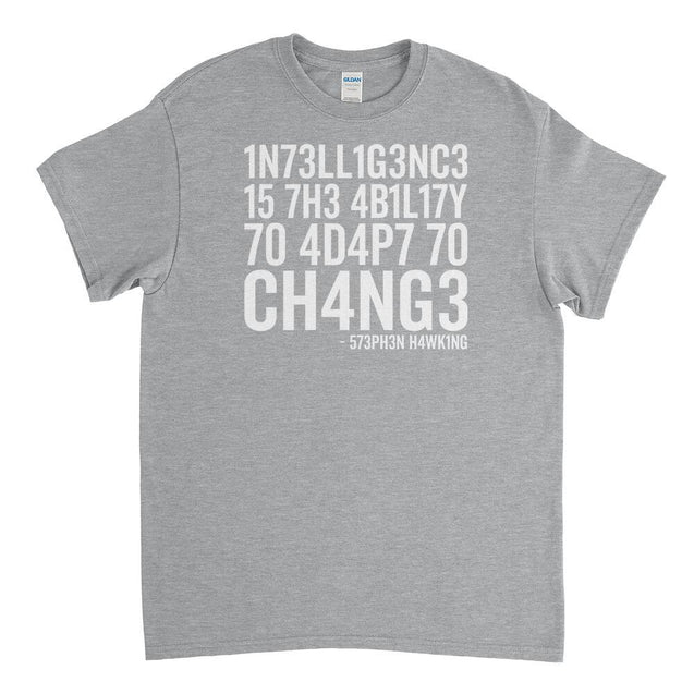 Intelligence Stephen Hawking Mens T-Shirt - Textual Tees