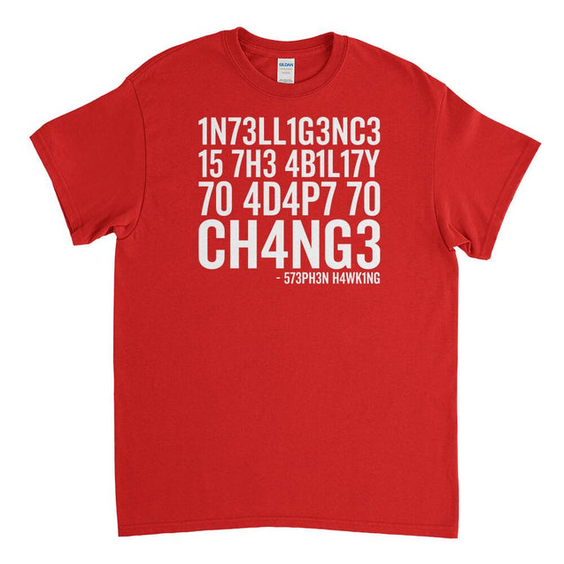 Intelligence Stephen Hawking Mens T-Shirt - Textual Tees