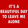 It's A Beautiful Day To Leave Me Alone T-Shirt - Textual Tees