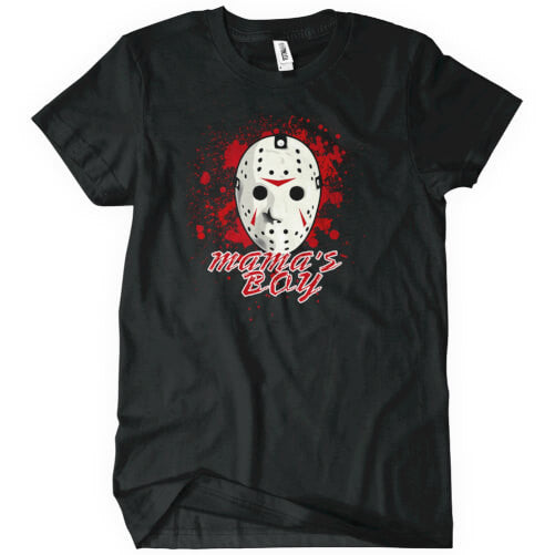 Mama's Boy T-Shirt Jason Voorhees Friday 13TH - Textual Tees