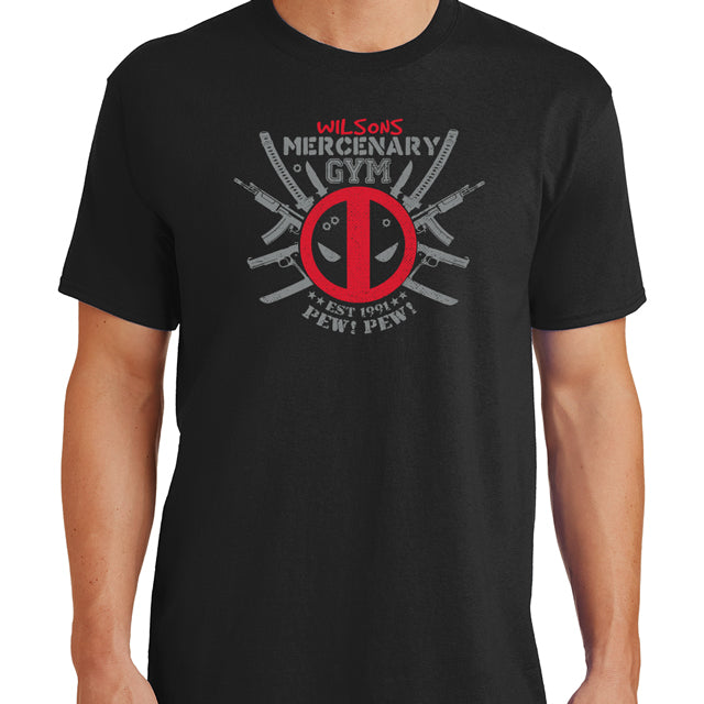 Deadpool Mercenary Gym T-Shirt - Textual Tees