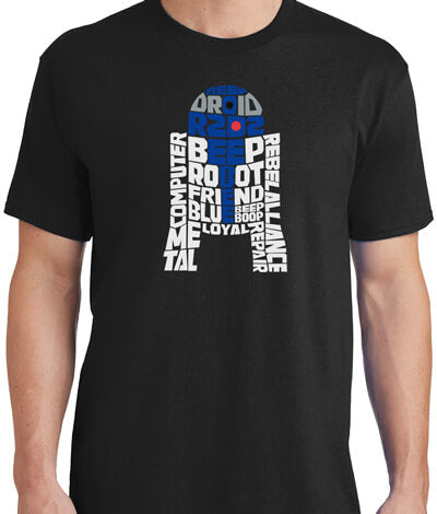 R2D2 Typography T-Shirt - Textual Tees