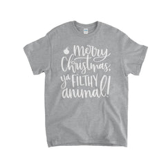 Merry Christmas Ya Filthy Animal Kids T-Shirt - Textual Tees